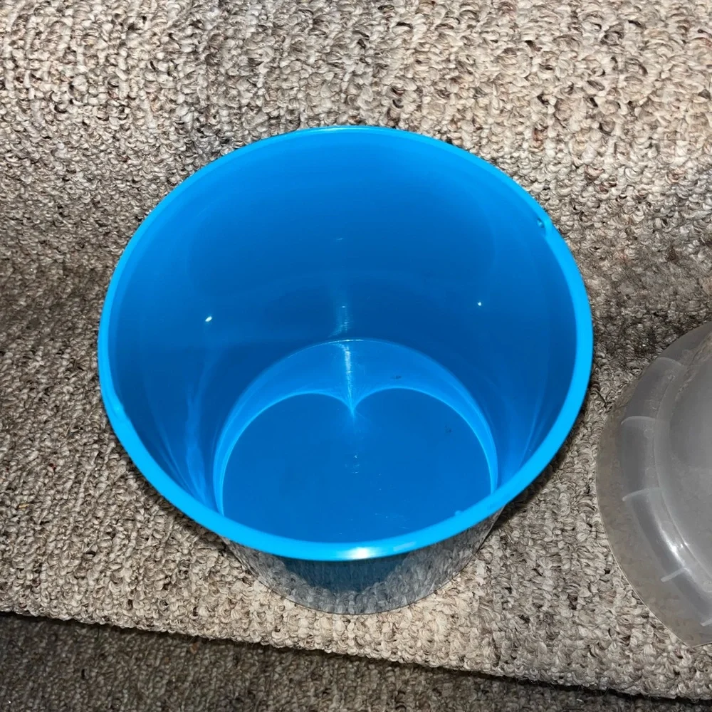 Dorm Ready! The container store trash barrel with removable inside barrel.